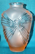 Vintage 1980's Golden Gitls Pink Satin Art Deco Draped Glass Vase picture