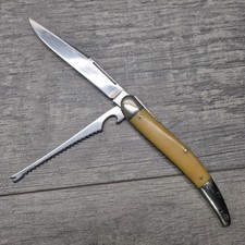 Vintage Fisherman's Pride Fishing Pocket Knife Fish Scaler Hook Remover picture