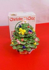Vtg Spode CHRISTMAS TREE Royal China & Porcelain Version Small Candy Jar 5” picture