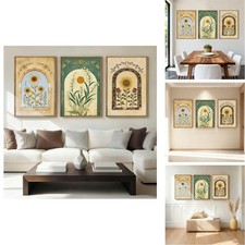 ANHUIB Vintage Boho Floral Wall Decor 16x24 Inch Bohemian Wall Art Botanical picture