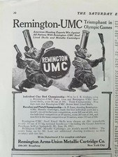 1912 Remington Arms UMC Union metallic cartridge in Olympic Games  ad picture