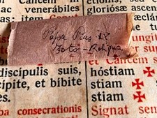 RARE Pope Pius IX TRUE PHOTO / RELIC : Stunning on scrap of paper with stamp  picture