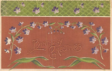 Postcard: Birthday Greetings, DB 1910's, Unposted picture