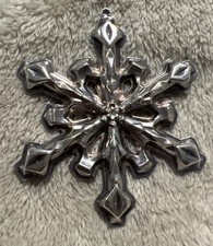 Gorham 1980 Christmas Snowflake Ornament Silverplate picture