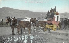 J16/ Idaho Postcard c1910 Stage Coach 4-Horse Team Passengers 194 picture