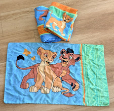 Vintage Disney  Lion King 2 Twin Size Flat Sheet, Fitted Sheet and Pillow Case picture