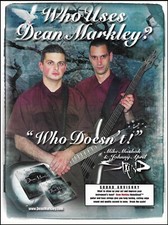 Staind Mike Mushok Johnny April Dean Markley guitar strings 2001 ad print picture