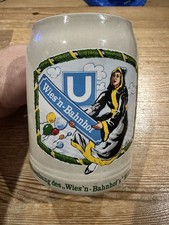 Vintage 1984 Steinkrug - Wiesn-Bahnhof U-Bahn Einweihung - Münchner Kindl (Mint) picture
