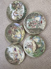 VTG Alice in Wonderland Limoges Plate Nightingale Lot Of 5 picture
