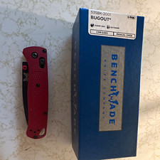Benchmade Bugout 535BK-2001 S30V Black Drop Point Plain Edge AXIS Red picture