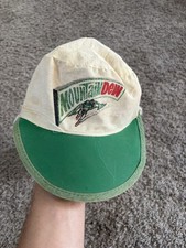Vintage 1950s Mountain Dew Green Arrow Advertising Cap Hat picture