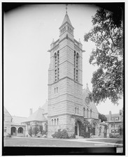 Photo:Northampton Mass St John's Church Tower Gothic Revival 1900s picture