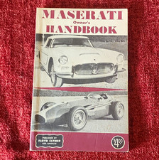 AUTOMOBILIA/MASERATI OWNER HANDBOOK/TANNER/3500GT/BIRDCAGE/350/450S/MISTRAL picture