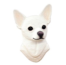 Chihuahua Head Plaque Figurine White picture