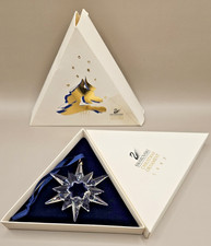 Swarovski 1997 Clear Crystal Star Christmas Hanging Ornament w Box Please Read picture