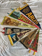 Vintage 1948? Felt Mini Pennant Lot: Space Needle, Arleta picture