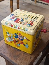 1950’s Vintage J. Chein Disneyland Melody Player Tin Litho Music BoxToy - WORKS picture