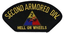 2nd Armored Division Hell On Wheels 5 Inch Cap Embroidered Patch H F1D19I picture