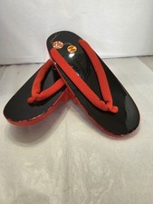 Antique Japanese Wooden Shoes Vintage Wear or Decor picture