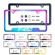 New Laser Etched Stainless Steel License Frame Silicone Guard for F-450 picture