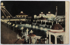 The White City At Night Denver Colorado Lakeside Amusement Park VTG Postcard B6 picture