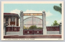 Diriamba Nicaragua Instituto Pedagógico Principal Gate Vintage Postcard picture
