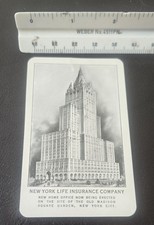 Vintage 1928 Advertising Wallet Calendar Card New York Life Insurance Building picture