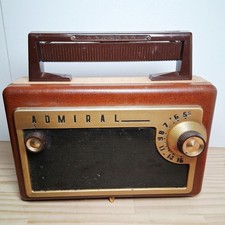 Vintage 1950s Admiral Model 202 Portable AM Tube Radio Working Chassis 200 picture