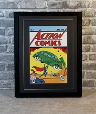 Superman Action Comics #1 Loot Crate REPRINT in Frame W/Mats & UV Protection picture