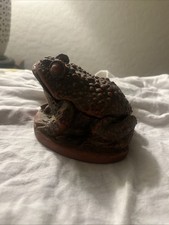 Vintage Japanese Cast-Metal Toad Trinket Box picture