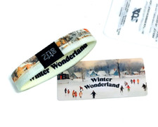 ZOX **WINTER WONDERLAND** Silver Single Large NIP Wristband w/Card picture