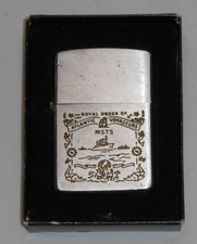 Vintage Zippo MSTS Royal Order Atlantic Voyageurs 1950's 2517191 Chrome Lighter picture
