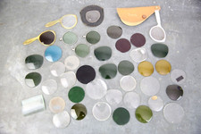 Vintage Optometrist Eye Doctor Exam sunglasses Lens Sample Lot eyeglasses old picture