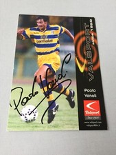 Paolo Vanoli AC Parma signed rare autograph card 9.5x13.5 picture
