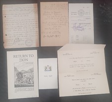 Jewish Judaica lot 6 Items - Synagogue, Shana Tova, Rabbi, 1945-1963 Israel picture