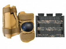 *LOT of 80* - USGI Molle Triple Mag Pouch & Desert Tan Coyote Elbow Pads, NEW picture