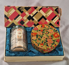 Art Deco VINTAGE POWDER & Bath Tablets TIN & Glass CAPPI CHERAMY NOS Gift Box picture