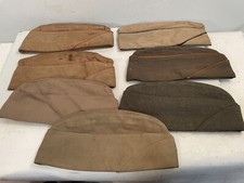 ORIGINAL (7) Pcs WOOL & COTTON SOME NAMED WWII US NAVY HATS LOT WW2 picture