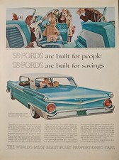 1959 Ford Motor Company Galaxies Club Victoria Teal 2 Door Print Ad  picture
