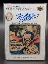 Marvel 80th Anniversary Comic Clippings Autographs Marv Wolfman Auto DRACULA /15 picture