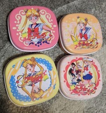 Pretty Soldier Sailor Moon S Vintage Mini Tin Can Case Holder Lot of 4 picture