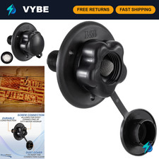 RecPro RV City Water Fill Inlet, Black, with Check Valve picture