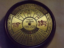 VINTAGE 1990-2029 40 YEARS UNICORN HORSE DAY DATE CALENDAR picture