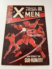 THE X-MEN Marvel Comics FEB 1967 Roy Thomas Don Heck Sub-Human GD 2.0 Complete picture