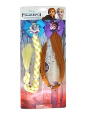 Disney Frozen II Girls Elsa & Anna Faux Hair Clip Set (2-Pack) picture