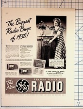 1938 General Electric Radio Vintage Ad GE Console Model F-53 F-63 F-70 picture