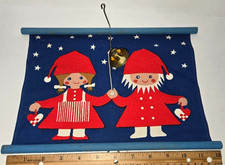 Vtg Mid Century Danish Aase og Preben Jangaard Christmas Nisse Wall Hanging Bell picture