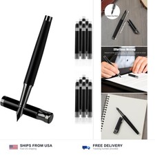 Amaxiu Luxury Metal Pen Set - Fine Nib Fountain Pen with Converter and 10 Bla... picture