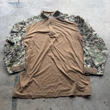 Shore Solutions 1/4 Zip AOR 2 Type III Military Combat Camo Long Sleeve Shirt M picture