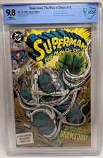 Superman: The Man of Steel #18 CBCS 9.8 White Pages Direct 1st Doomsday picture